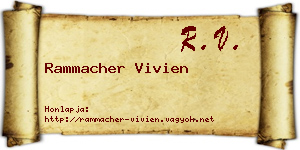 Rammacher Vivien névjegykártya